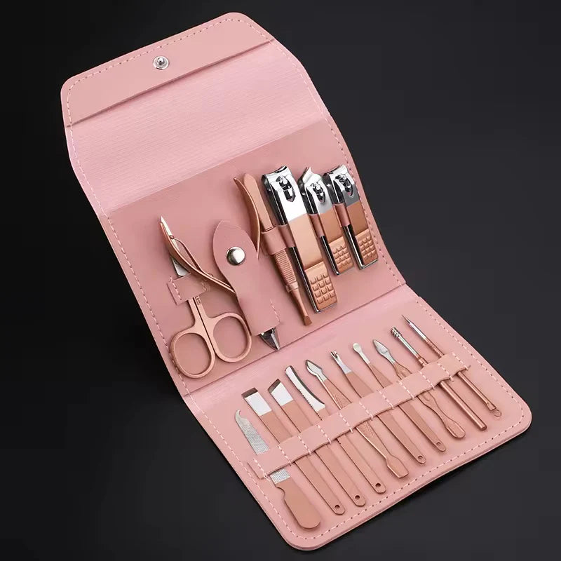Aria Full Nail Care Set w/ Leather Case